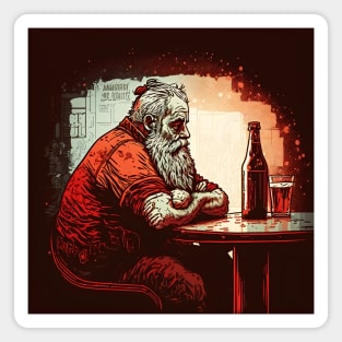 Santa Alcoholism Magnet